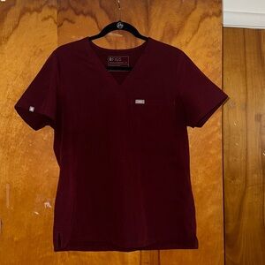 Figs Women’s Catarina Burgundy Scrub Top